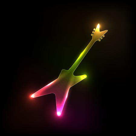 Light guitar illustrationのイラスト素材