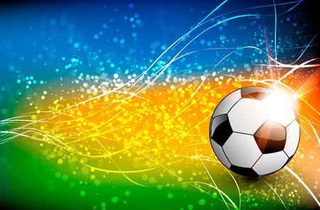 Football background with soccer ball,  easy all editableのイラスト素材
