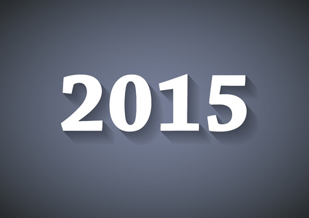 Happy new year 2015, easy editableのイラスト素材