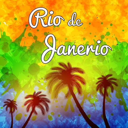 Rio de Janeiro travel backgroundのイラスト素材