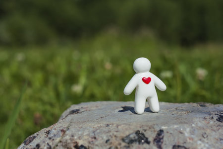 Toy man with a blurred background