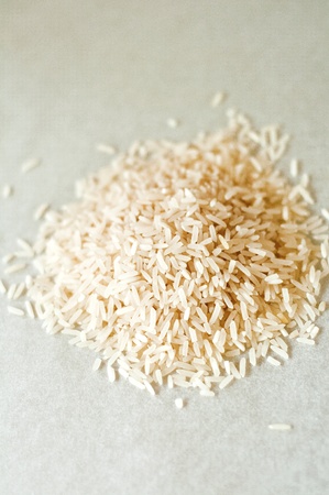 clean, white pile of riceの写真素材