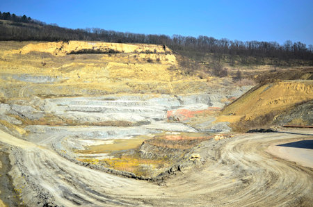 Big mine with yellowish soil
