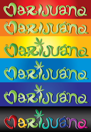 Marijuana design text vector illustrationのイラスト素材