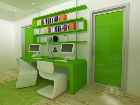 A modern children's deskの写真素材
