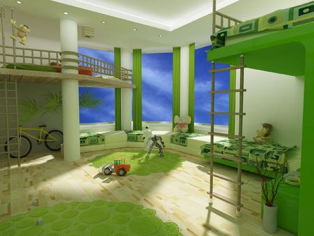 A modern children's roomの写真素材