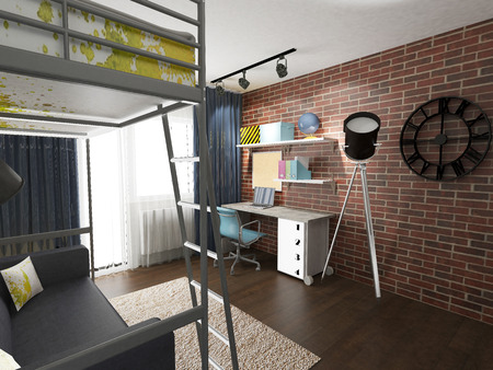 modern children room interiorの写真素材