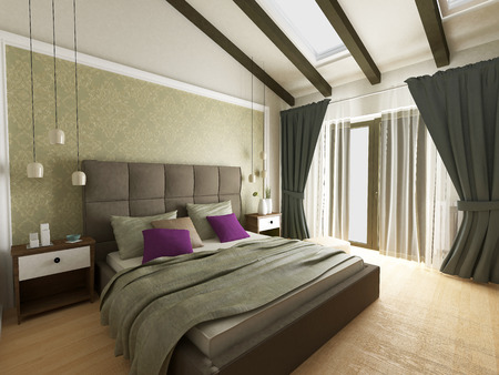 modern bedroom interiorの写真素材