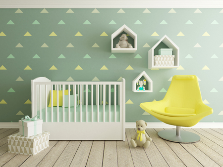 nursery interior for boysの写真素材
