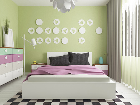 modern bedroom interiorの写真素材
