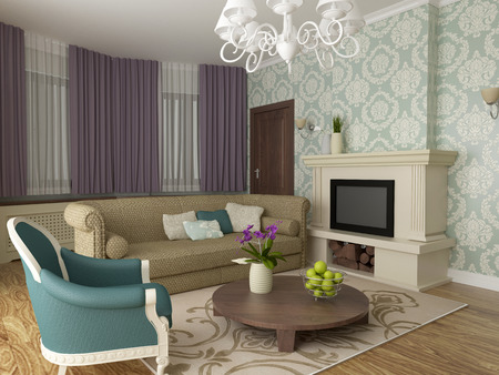 elegant living room interiorの写真素材
