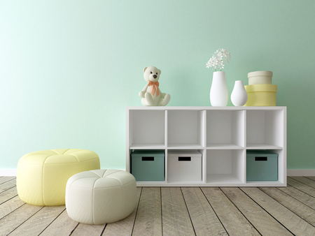playroom interior, baby boy, nurseryの写真素材