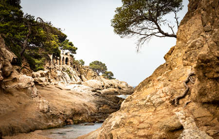 Coast view in Spain background.の写真素材