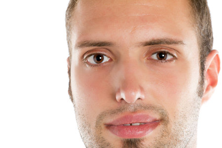 portrait of a handsome young man smiling