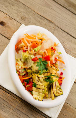 tasty zucchini, chopped pickled peppers and carrotsの写真素材