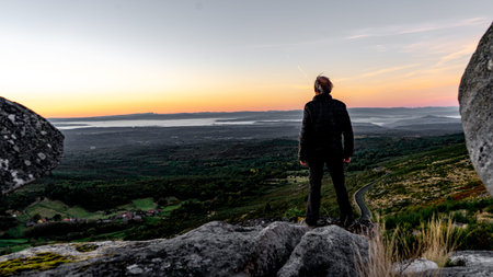 human silhouette at dawn