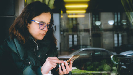 girl using phone
