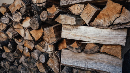 stacked firewood