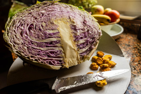 pieces of cabbageの写真素材