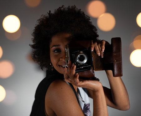 Woman with camera
