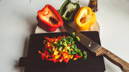 pimientos de coloresの写真素材