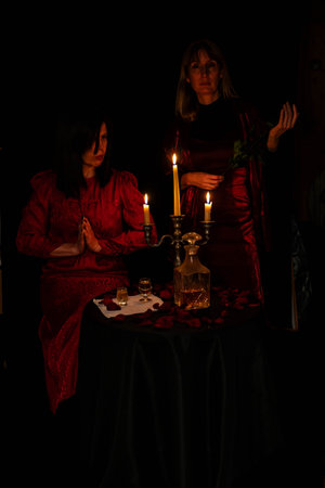 Women Behind the Candlesの写真素材