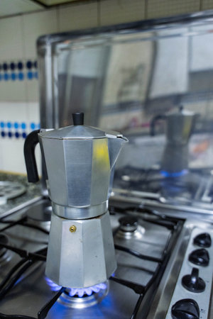 Gas Stove Coffee Makerの写真素材