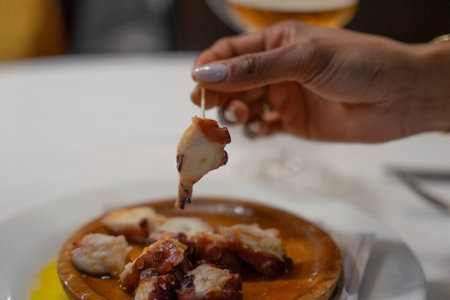 Cooked octopus dish