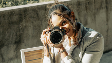 Woman Photographer with Camera