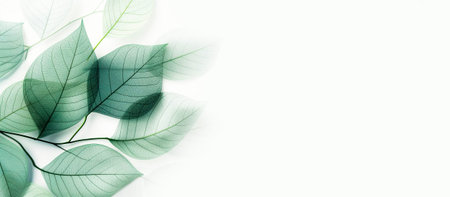 Delicate Leaves Create a Soft Background. Generative AIの素材