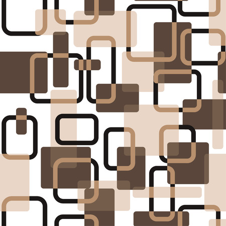Vector abstract squares seamless beige pattern for wrapping, craft, textile, fabric, ceramicのイラスト素材