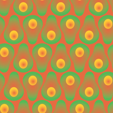 Seamless vector abstract gradient avocado contrast pattern on blue for textile, fabric, wrapping, craftの写真素材
