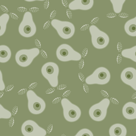 Seamless vector abstract natural 2-colors green avocado horizontal pattern for textile, fabric, wrapping, craftの写真素材