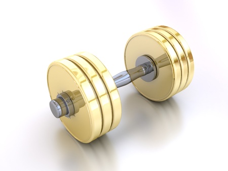 This picture shows the dumbbellの写真素材