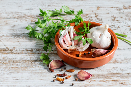 Some spices on the table.の写真素材