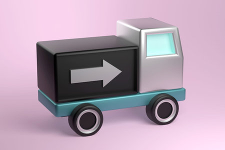 delivery truck icon. 3d illustration
