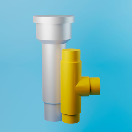 3d render of industrial pipes