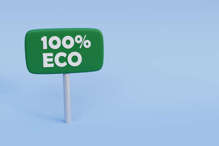 100 percent eso sign, 3d illustrationの写真素材