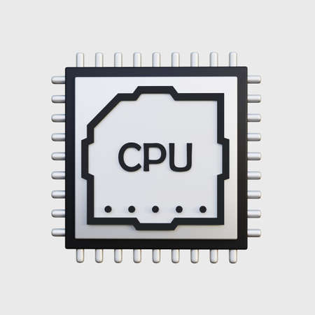 Computer or CPU Microprocessor. 3D illustrationの写真素材