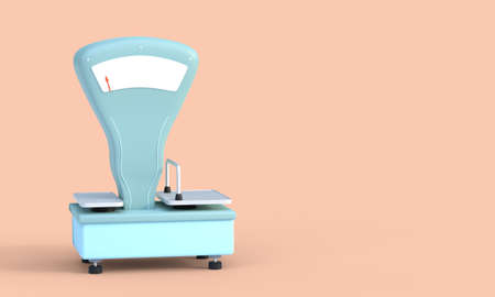 The old Soviet industrial weight. The old scales to weigh commodities from the communist past. 3d renderingの写真素材