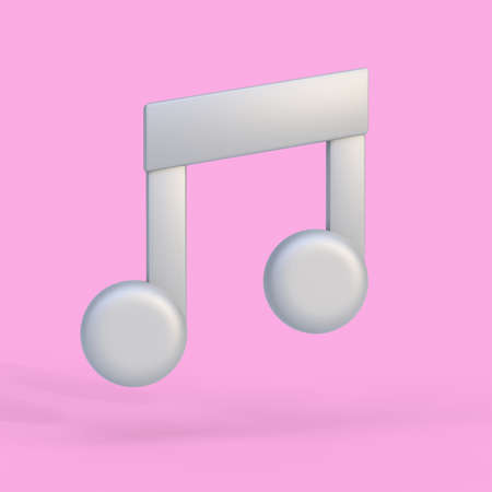 Musical note icon 3d illustrationの写真素材