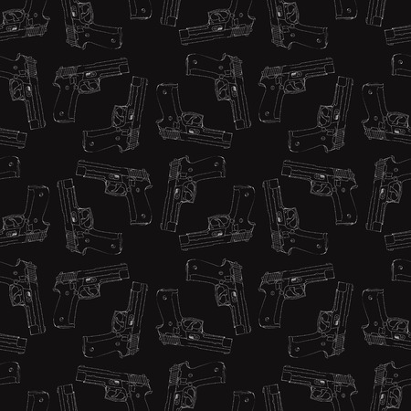 White gun seamless patternのイラスト素材