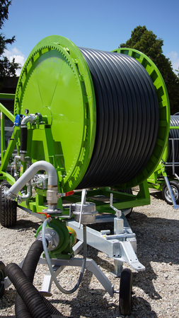 Irrigation system used for watering the plants in the field.の写真素材