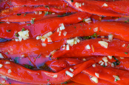 Red peppers saladの写真素材