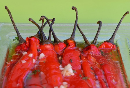 Red peppers saladの写真素材