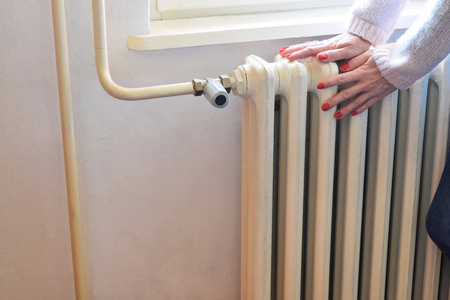 Home central heating system, iron radiatorの写真素材