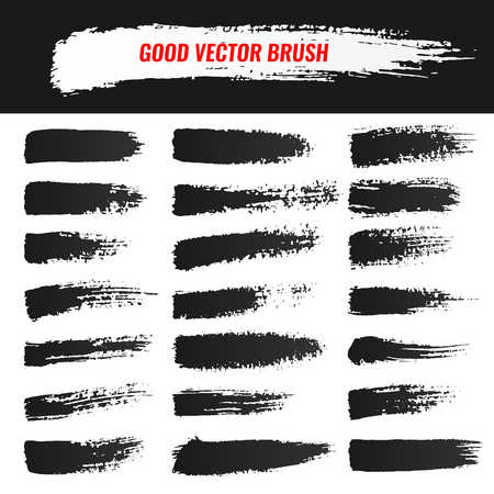 Set of brushes, paints, strokes, lines. Grungeのイラスト素材