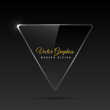 Glass banner. Transparent geometric shapes.のイラスト素材