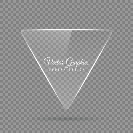 Glass banner. Transparent geometric shapes.のイラスト素材