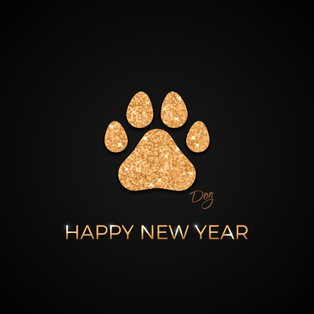 Holiday new year dog.のイラスト素材